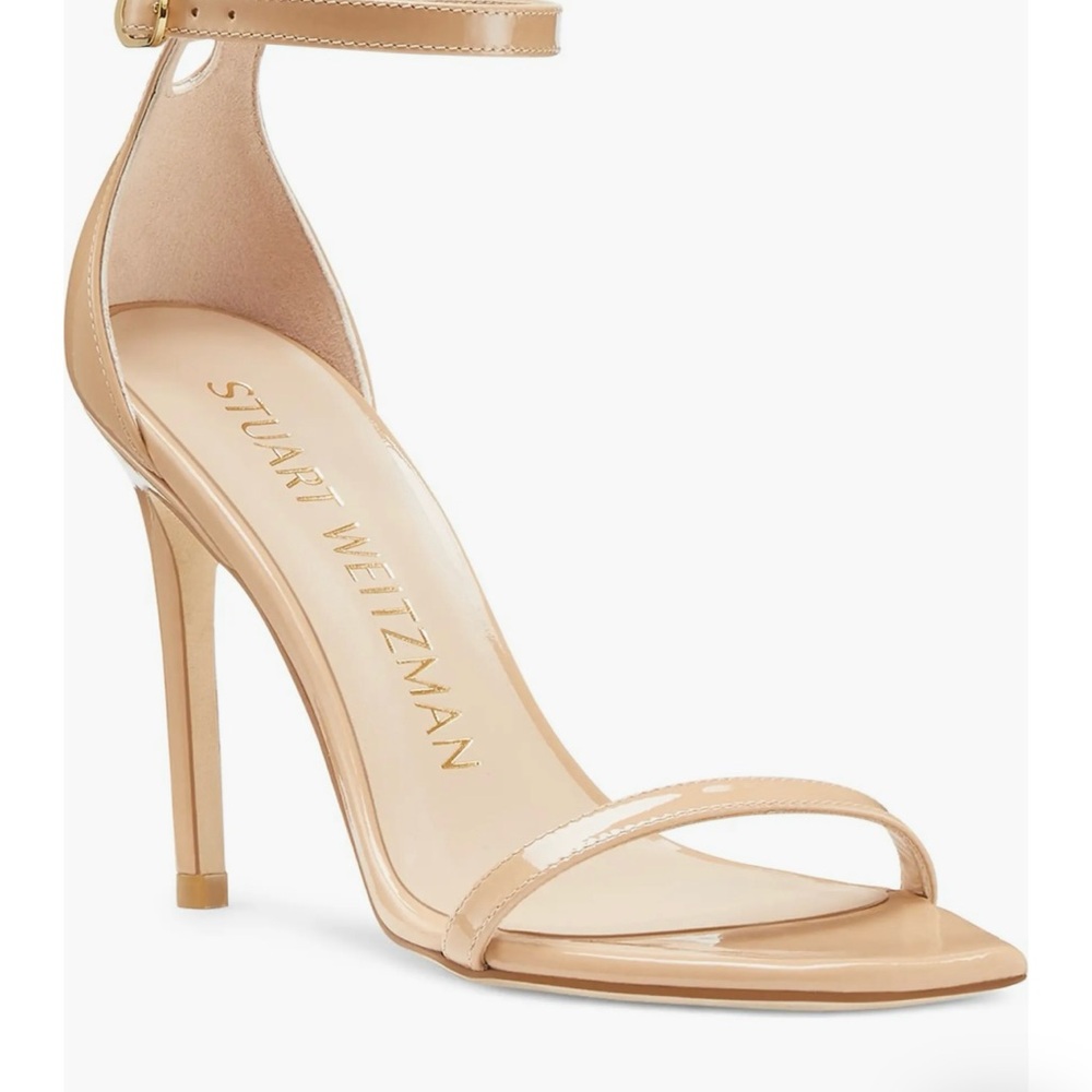 Stuart Weitzman Nude Patent Leather Heels